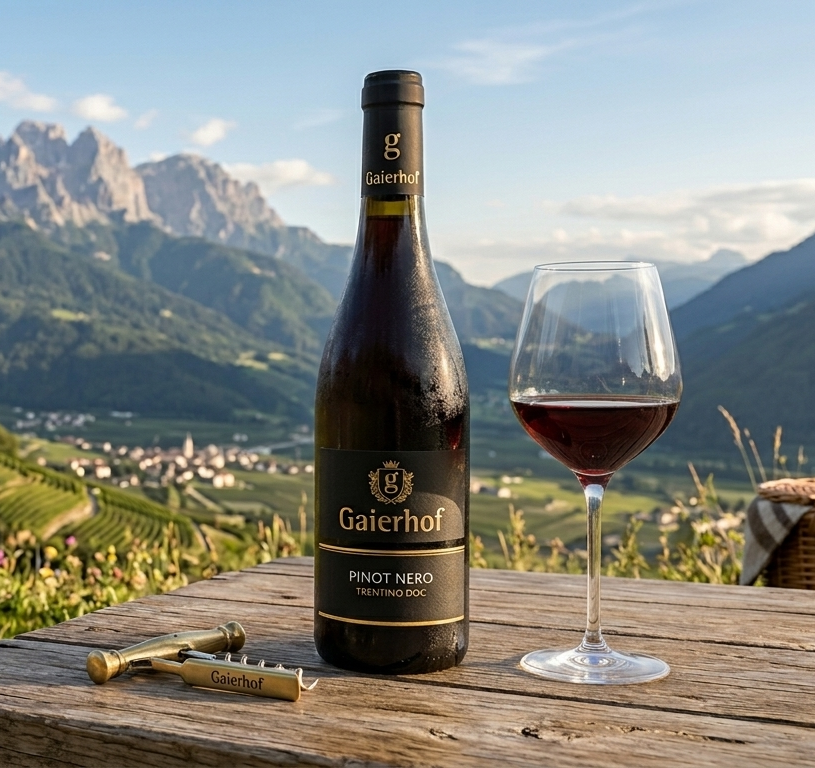Gaierhof Pinot Nero con sfondo