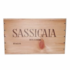 sassicaia cassetta legno vuota-enoteca san lorenzo riccione