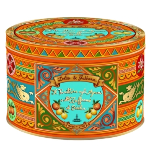 fiasconaro panettone in latta d&g agrumi e zafferano-enoteca san lorenzo riccione
