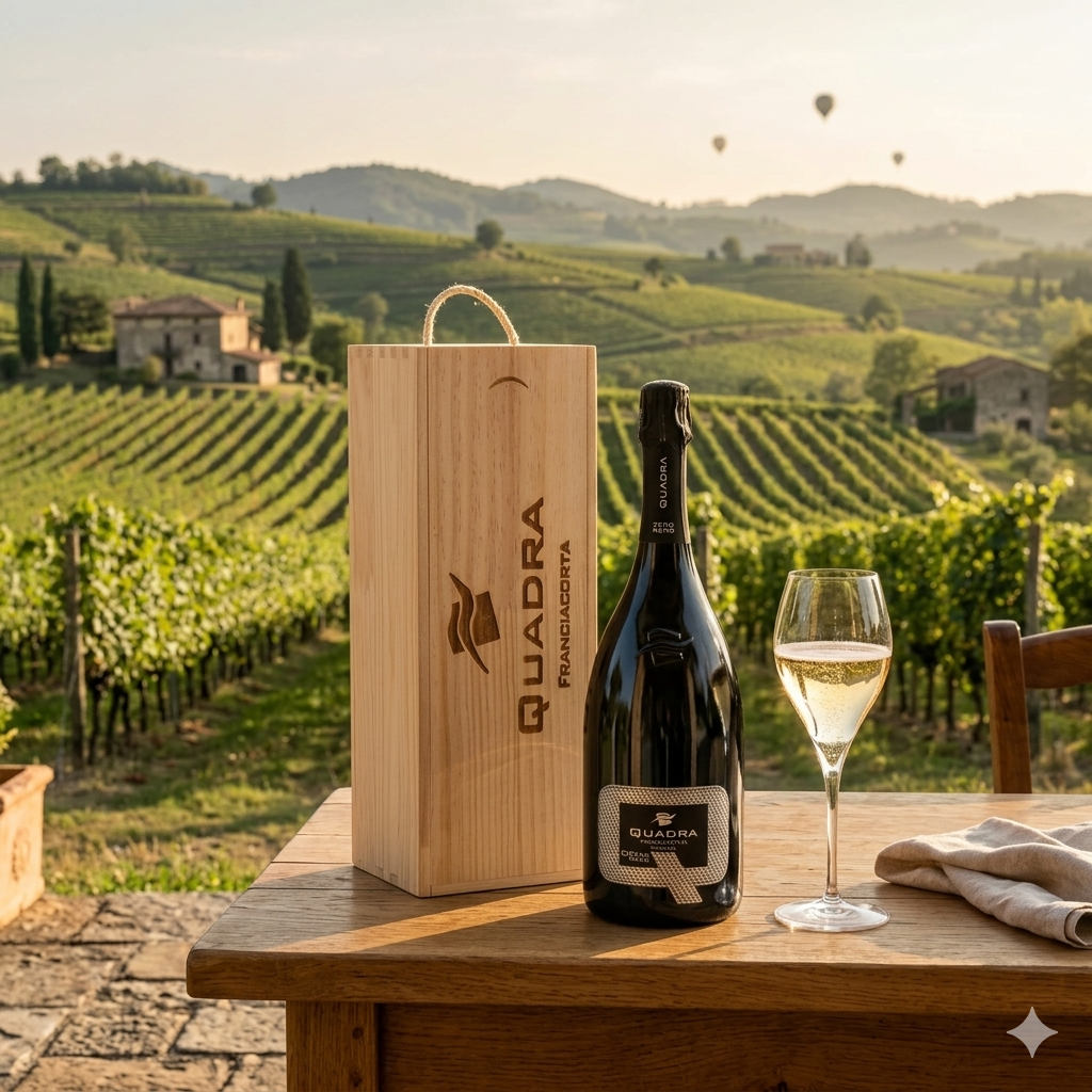 Quadra Franciacorta QZero Nero Magnum Riserva 2018 150cl (Cassetta Legno) - immagine 2