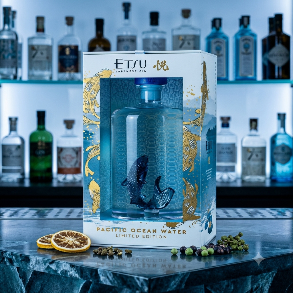 Etsu Pacific Ocean Water Statue Edition 70cl | Japanese gin