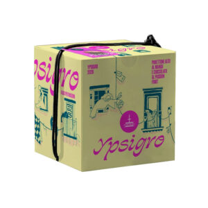 Panettone in scatola Fiasconaro con farcitura Mango e Cioccolato Bianco al Passion Fruit 750g