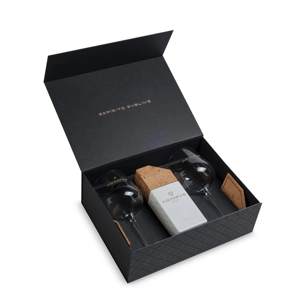 adamus_gin_giftbox ADAMUS DRY GIN GIFT BOX CON CALICI E SOTTOBICCHIERI - enoteca san lorenzo riccione
