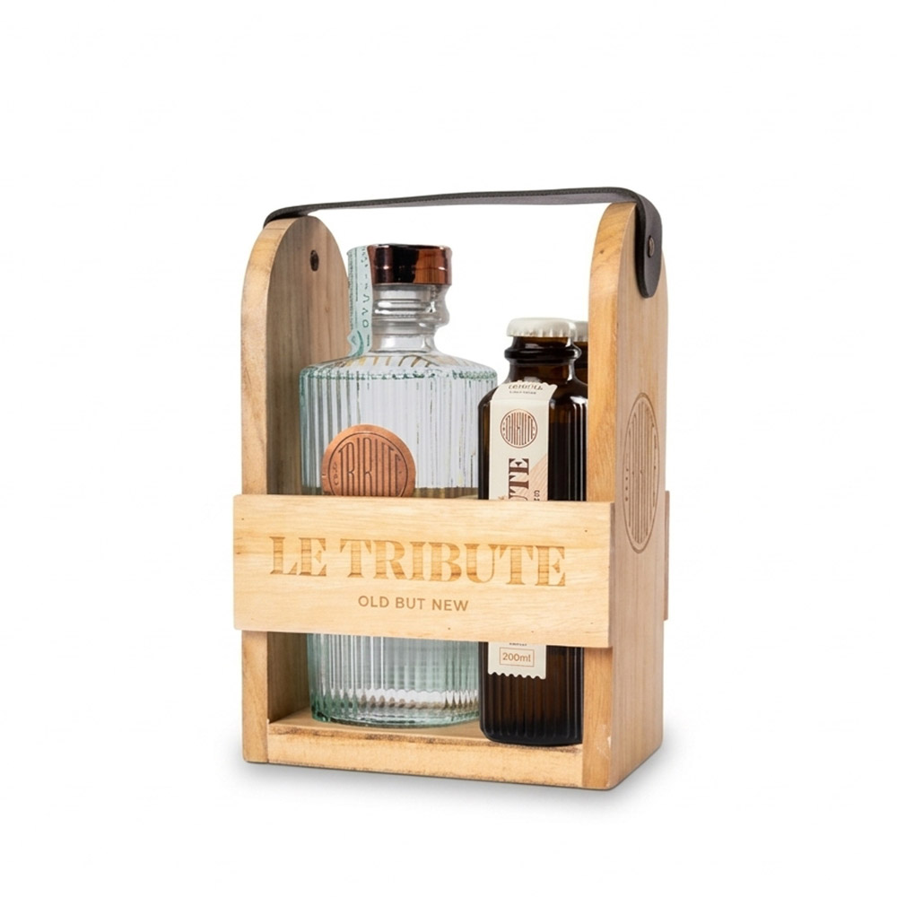 pack2tribtue Gin Le Tribute Wooden Pack con 2 Toniche Idea Regalo - enoteca san lorenzo riccione